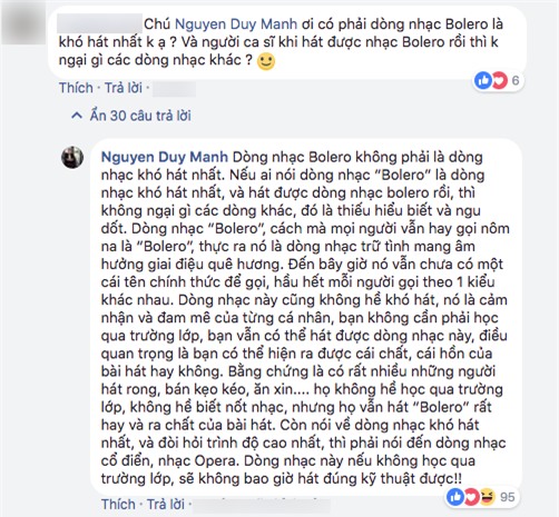 Lệ Quyên khẳng định Bolero là dòng nhạc khó hát nhất, Duy Mạnh nhận xét: Thiếu hiểu biết và ngu dốt - Ảnh 2.