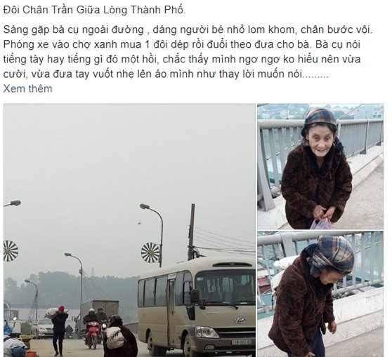 Co gai Cao Bang mua tang cu ba ngheo doi dep trong ngay gia lanh hinh anh 1