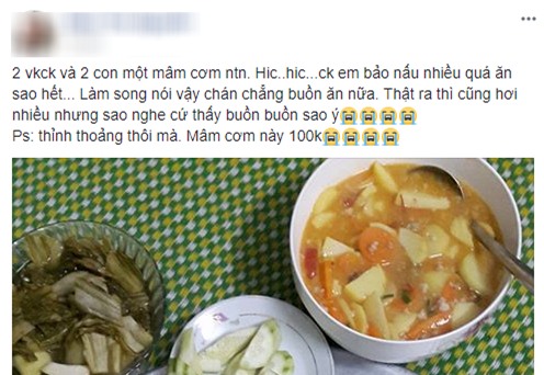 Than thở mâm cơm thịnh soạn 100k vừa bị chồng chê, mẹ trẻ cứ tưởng được chị em an ủi nào ngờ lại bị chê thêm - Ảnh 1.