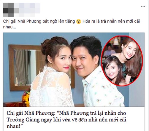 Thực hư chuyện chị gái tiết lộ Nhã Phương trả nhẫn, từ chối lời cầu hôn của Trường Giang - Ảnh 2.