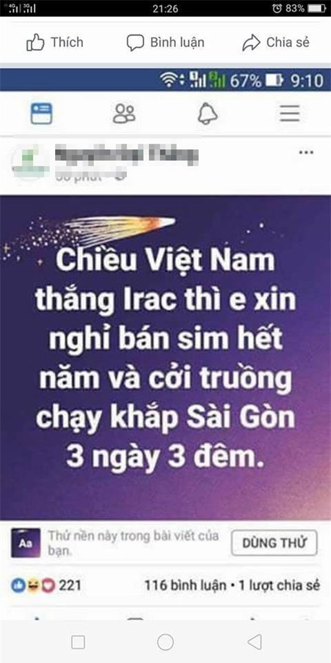 cuoi ra nuoc mat voi loi hua “khoa than chay khap pho neu u23 viet nam chien thang” - 2