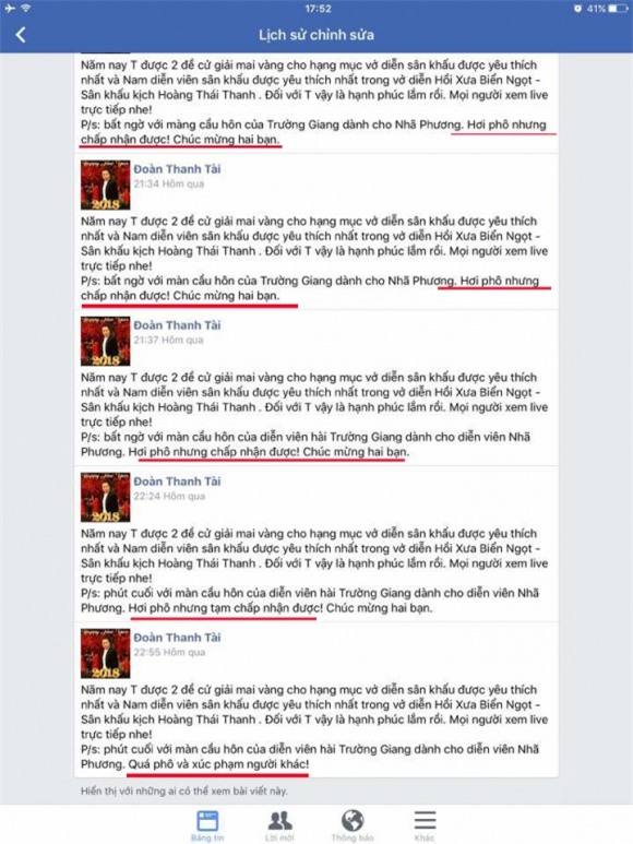 Đoàn Thanh Tài, Trường Giang cầu hôn Nhã Phương, Trường Giang, Nhã Phương