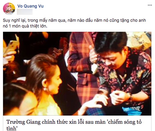 Anh trai đăng chia sẻ mỉa mai sau khi Trường Giang lên tiếng xin lỗi vì màn cầu hôn Nhã Phương? - Ảnh 2.