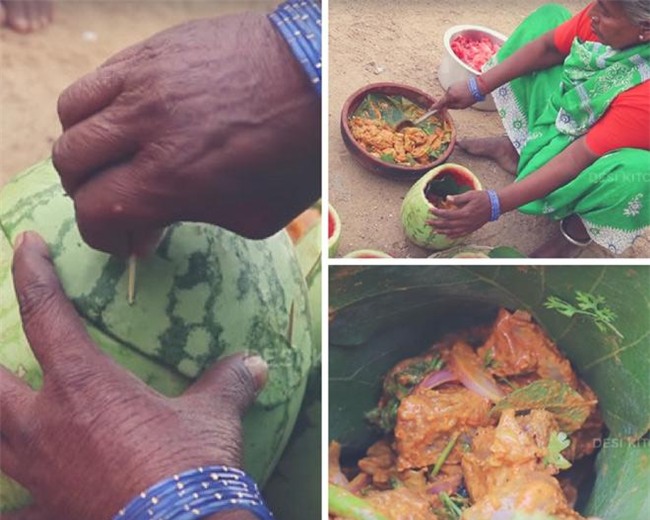 Gà nướng trong dưa hấu - độc đáo từ cái tên tới cách làm khiến triệu người tò mò-4