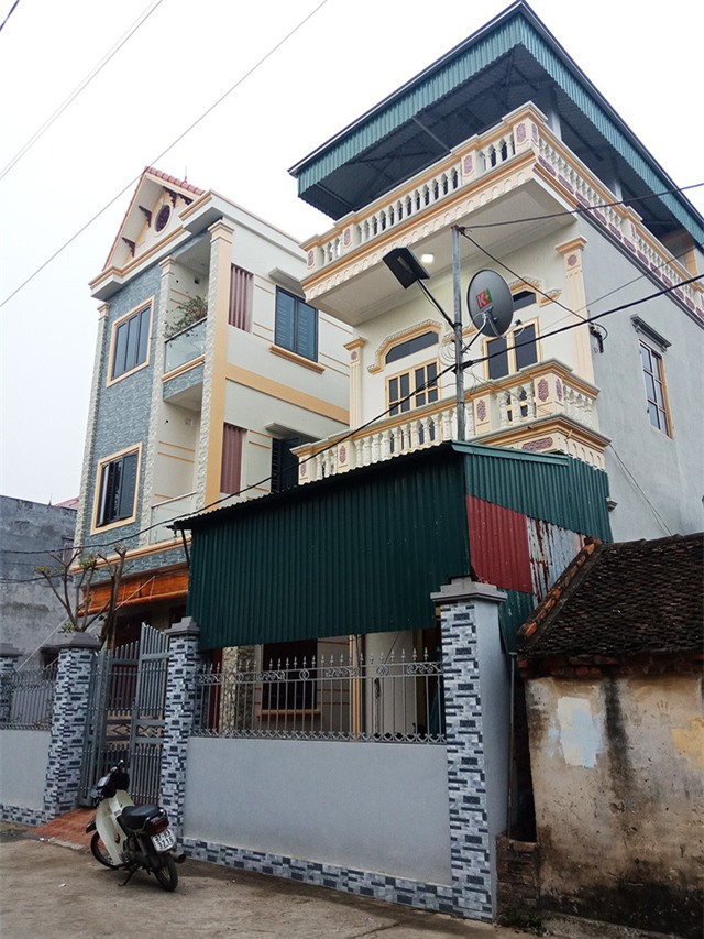 ngôi nhà của cầu thủ Quang Hải (ở thôn Đường Nhạn, xã Xuân Nộn, huyện Đông Anh).
