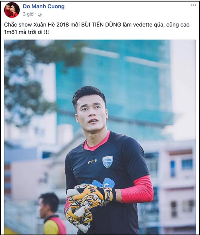 NTK Đỗ Mạnh Cường nảy sinh ý định mời tuyển thủ Bùi Tiến Dũng tham gia show thời trang Xuân, Hè 2018 của anh. - Tin sao Viet - Tin tuc sao Viet - Scandal sao Viet - Tin tuc cua Sao - Tin cua Sao