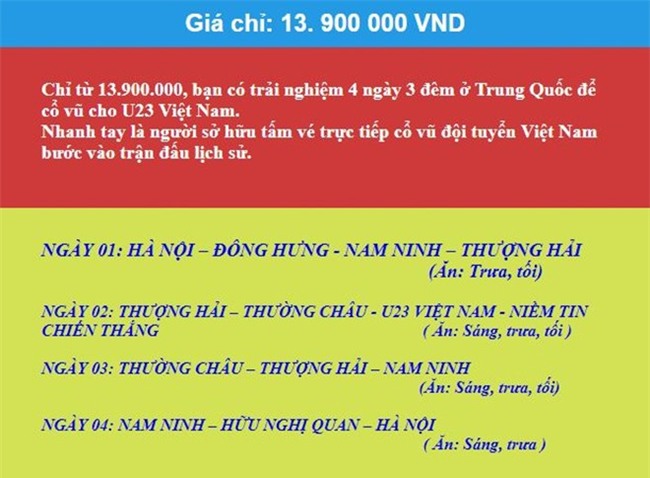 Sức nóng trước trận chung kết của U23 Việt Nam: Gian nan săn vé máy bay, cháy tour du lịch tới Thường Châu, Trung Quốc