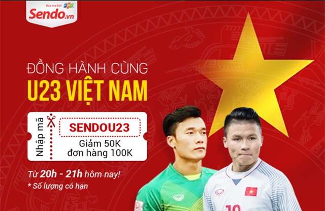 Nhiều khuyến mãi khủng, voucher giảm giá được đưa ra để chúc mừng chiến thắng lịch sử của đội tuyển U23 Việt Nam.