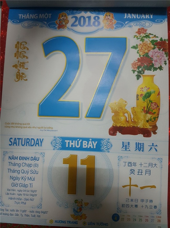 Cộng đồng mạng thi nhau khoe ảnh lịch ngày 27/1 để tiên đoán kết quả cho U23 Việt Nam