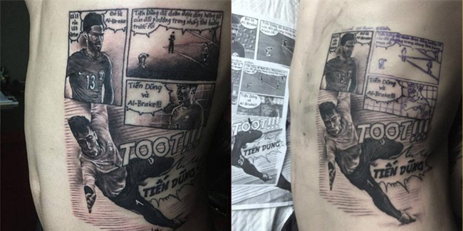 Người xăm hình Tiến Dũng cản phá 11m thành công nói gì sau khi khoe trên MXH? - Ảnh 1.