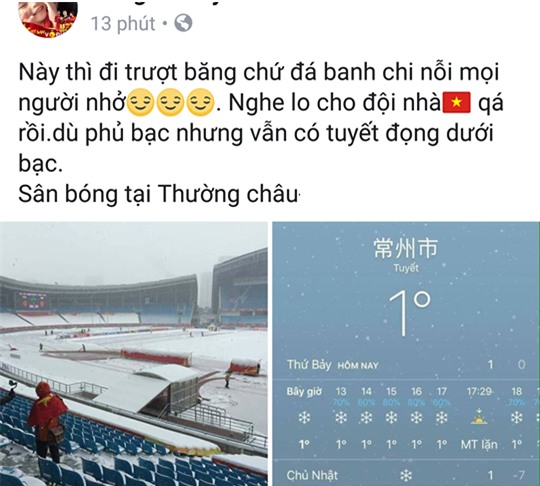 2 tiếng trước trận đấu, trên mạng xã hội người lo lắng tuyết rơi hoãn đấu, người tranh thủ mua đồ nhậu đợi giờ G - Ảnh 3.