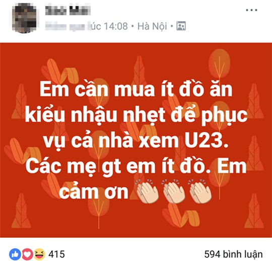 2 tiếng trước trận đấu, trên mạng xã hội người lo lắng tuyết rơi hoãn đấu, người tranh thủ mua đồ nhậu đợi giờ G - Ảnh 7.
