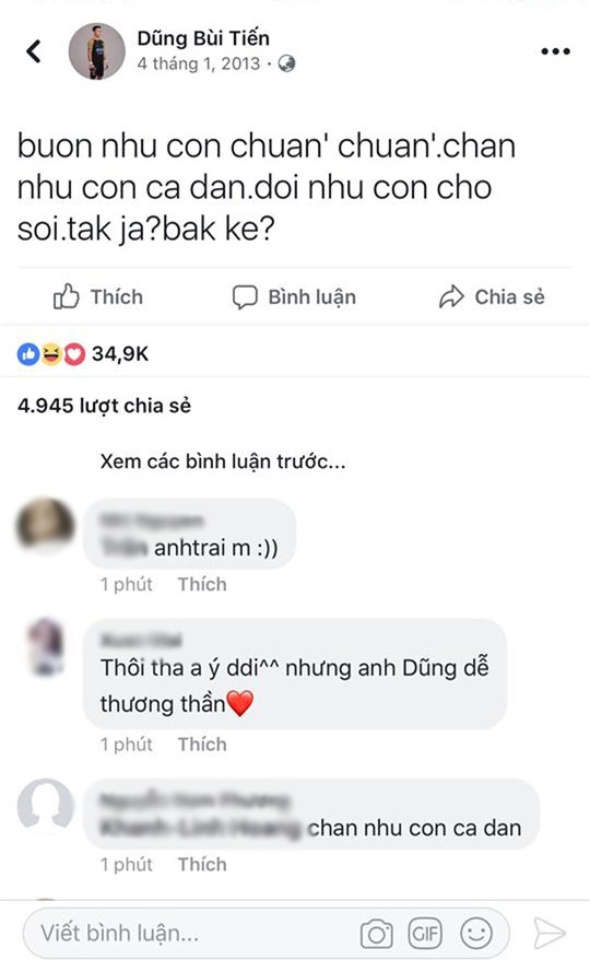 Không chỉ đạt 1 triệu lượt thích nhanh nhất Việt Nam, Bùi Tiến Dũng cũng bị cư dân mạng đào lên những status vô cùng ngô nghê ngày xưa - Ảnh 3.