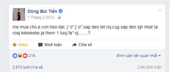 Không chỉ đạt 1 triệu lượt thích nhanh nhất Việt Nam, Bùi Tiến Dũng cũng bị cư dân mạng đào lên những status vô cùng ngô nghê ngày xưa - Ảnh 4.