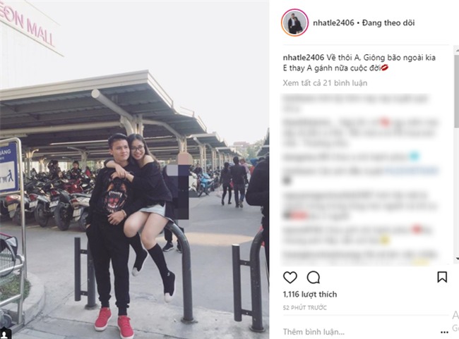 Bạn gái của Quang Hải, Duy Mạnh: Về thôi anh! - Ảnh 1.