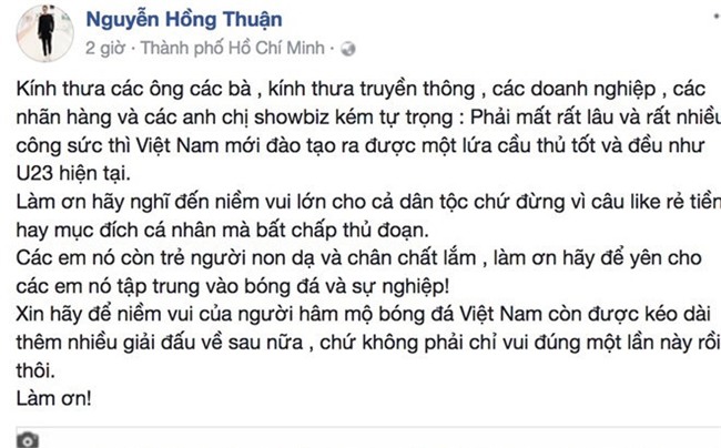 Sao Viet, du luan phan no voi clip nguoi mau mac bikini don U23 VN hinh anh 1