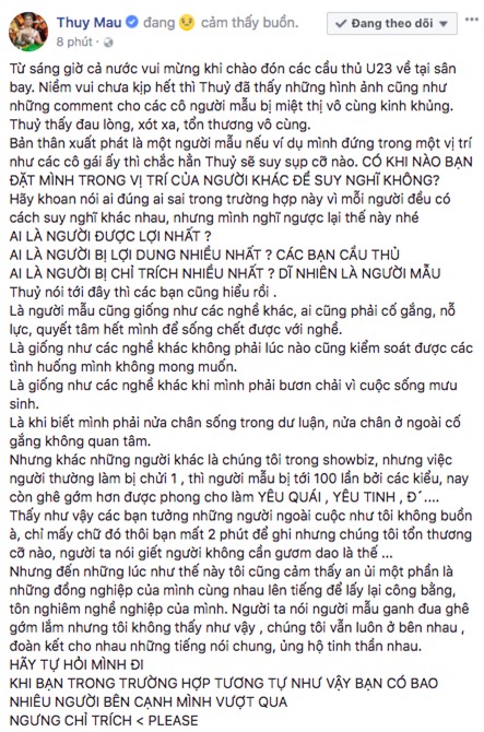Á hậu Mâu Thuỷ không thể chịu được khi đồng nghiệp bị cư dân mạng xúc phạm bằng những từ ngữ khó nghe. - Tin sao Viet - Tin tuc sao Viet - Scandal sao Viet - Tin tuc cua Sao - Tin cua Sao