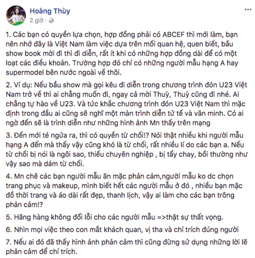 Xuất thân là người mẫu nên Á hậu Hoàng Thuỳ không khỏi bức xúc trước những câu chuyện làm ảnh hưởng đến nghề người mẫu như thế. - Tin sao Viet - Tin tuc sao Viet - Scandal sao Viet - Tin tuc cua Sao - Tin cua Sao