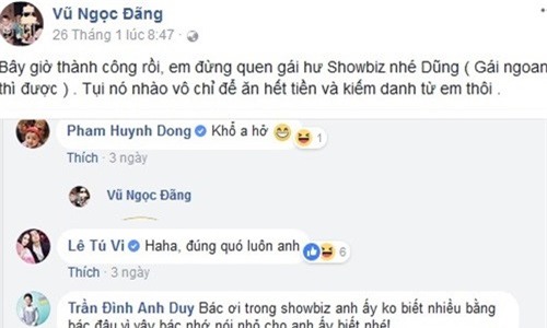 Sao Viet nhac nho Bui Tien Dung va U23 Viet Nam 'dung yeu gai showbiz' hinh anh 1