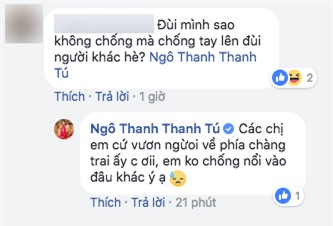 Á hậu Thanh Tú nói gì về hành động chống tay lên đùi thủ môn Tiến Dũng? - Ảnh 2.