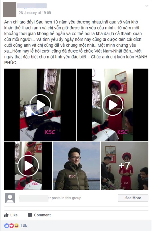 Clip: Đám hỏi qua màn hình máy tính của cô dâu ở Việt Nam, chú rể ở Nhật Bản sau 10 năm yêu nhau - Ảnh 2.