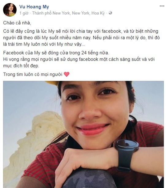 Á hậu Hoàng My chia sẻ trạng thái quyết định đóng facebook sau thời gian mê mẩn. - Tin sao Viet - Tin tuc sao Viet - Scandal sao Viet - Tin tuc cua Sao - Tin cua Sao