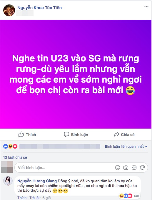 U23 Việt Nam, Tóc Tiên, Hương Giang Idol