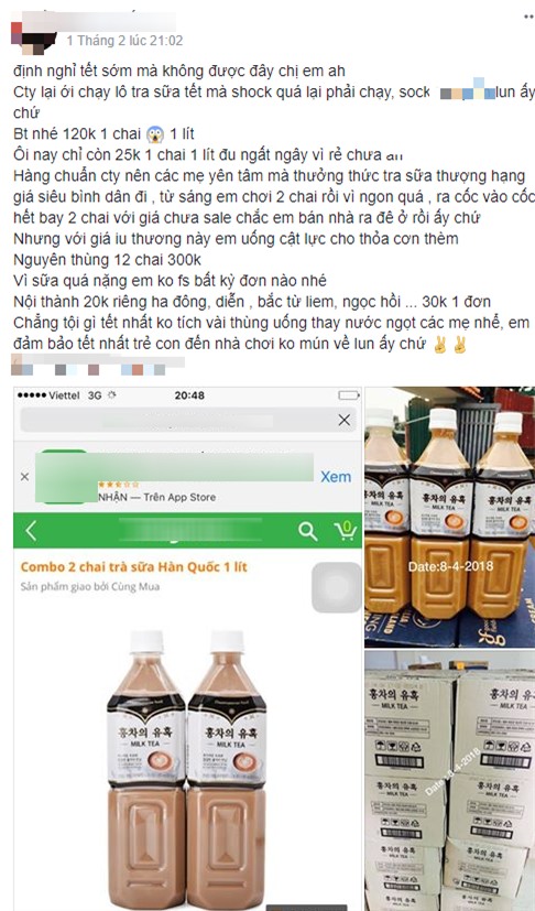 Trà sữa Hàn Quốc gây bão trên mạng xã hội với giá chỉ 25.000 đồng/lít - Ảnh 1.