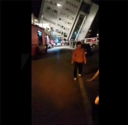 dong dat dai loan keo sap 5 toa nha, khach san nghieng nga hinh anh 3