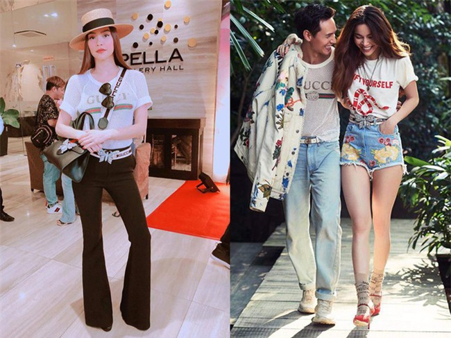 Sau khi công khai không lâu, cặp đôi Hà Hồ - Kim Lý giờ còn tình bể tình khi cùng nhau diện 1 chiếc áo - Ảnh 7.