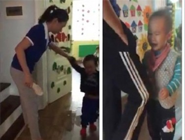 Cô giáo cầm dép đánh, dùng đầu gối thúc vào bụng trẻ ở nhóm lớp Sen Vàng.