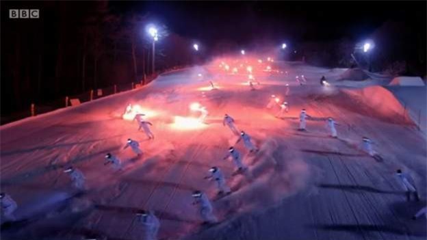 Màn biểu diễn trượt truyết hoành tráng của chủ nhà Hàn Quốc