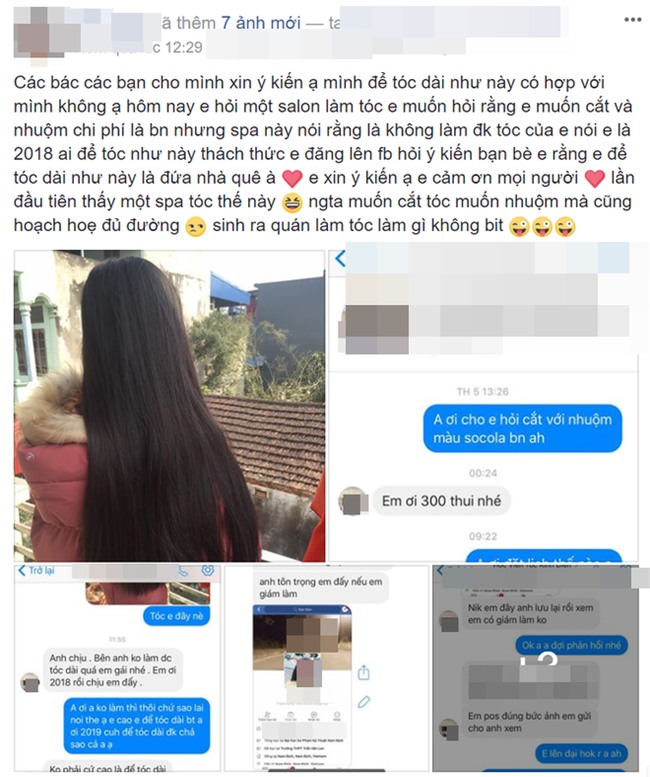 Khách hỏi nhuộm tóc, chủ salon không nhận làm vì quá dài và chê: 2018 rồi, chịu em đấy - Ảnh 1.
