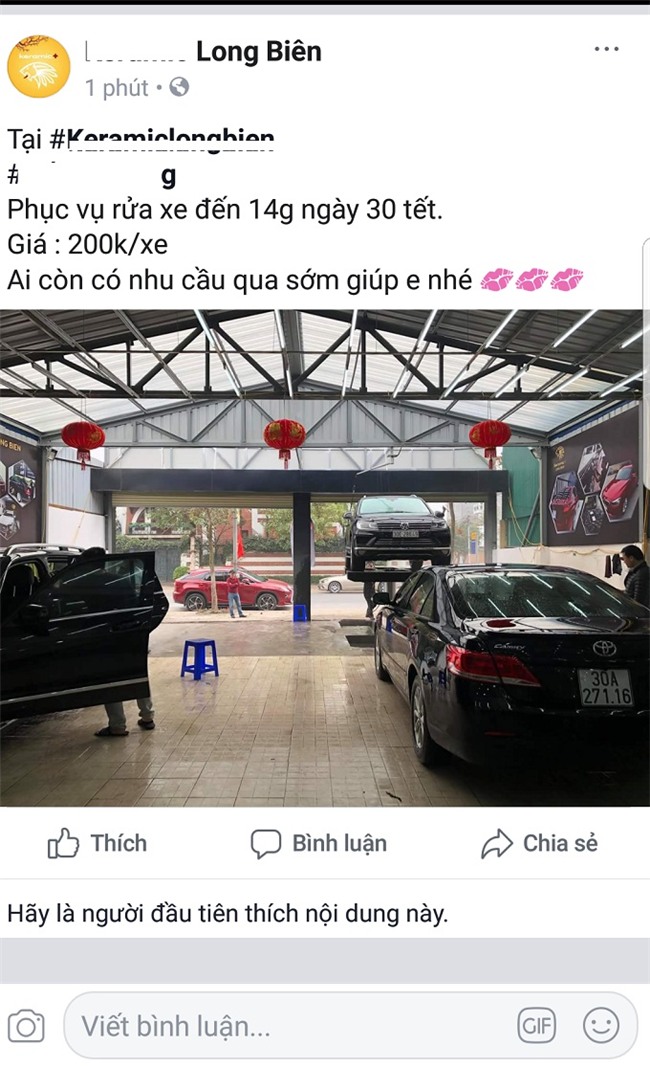 Tết nguyên đán,Tết cổ truyền,Ngày 30 Tết,Dịch vụ rửa xe