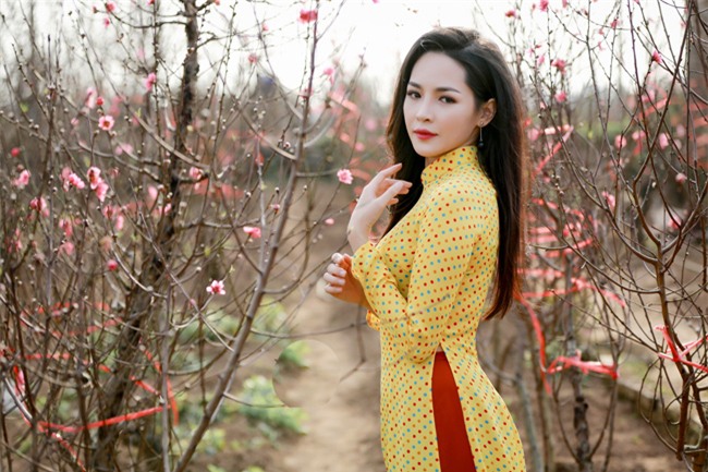"hot girl dao keo" nam dinh dep lung lieng voi ao dai xuan hinh anh 17