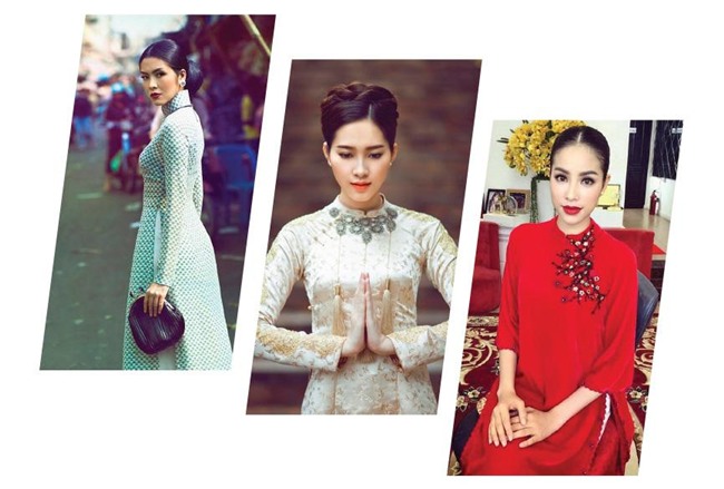 say long ngam tang thanh ha, thu thao, pham huong do sac voi ao dai - 1