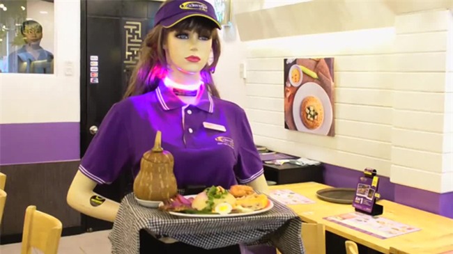 robot bán hàng,robot phục vụ,cửa hàng robot,cách mạng 4.0