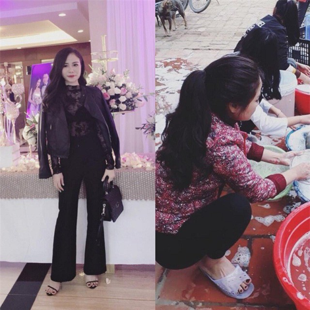 Sự khác biệt giữa ở nhà rửa bát và khi đi chơi (ảnh: Hương Ly Lê)