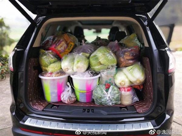 tro ve thanh pho sau tet, dan mang viet hon ho khoe "nui thuc pham" duoc bo me gui theo - 6