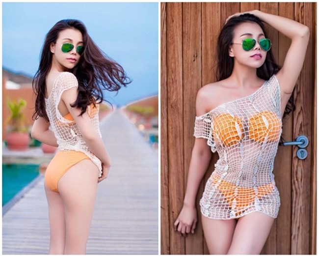 my nhan viet kin ho voi ao luoi di bien day khieu khich hinh anh 10