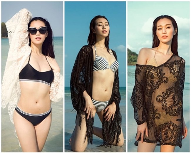 my nhan viet kin ho voi ao luoi di bien day khieu khich hinh anh 3