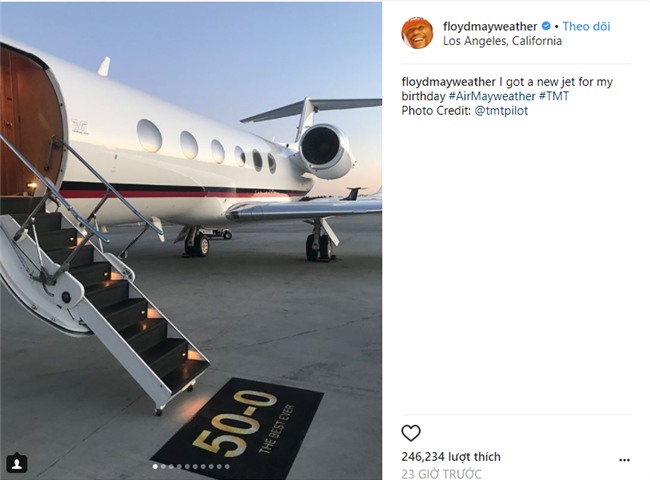 Sinh nhật tuổi 41, Floyd Mayweather tự tặng cho mình một chiếc... máy bay - Ảnh 3.