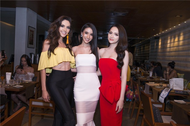 huong giang idol khong he thua kem khi dung canh hh chuyen gioi thai lan hinh anh 2