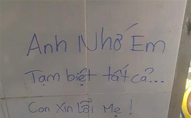 Viết anh nhớ em lên tường, thanh niên treo cổ tự tử