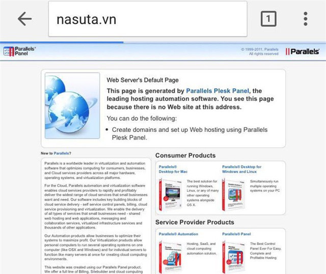 Tên miền trang chủ của Nasuta Việt Nam không còn hoạt động.