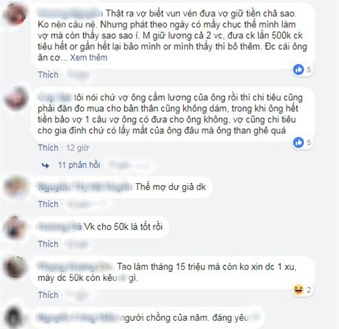 Ông chồng tội nghiệp đi làm có tiền nhưng mỗi ngày vẫn ngửa tay xin vợ 50k ăn trưa và phụ phí - Ảnh 4.