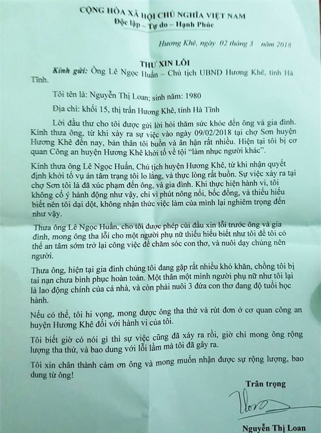 chủ tịch huyện,hà tĩnh