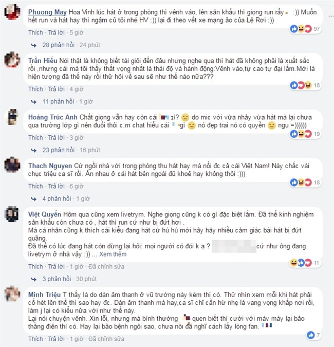 Sau 1 tuần nổi như cồn, hiện tượng Hoa Vinh bị dân mạng tung clip hát live bình thường như hát karaoke-1