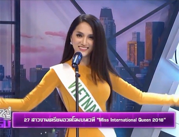 Hương Giang hô vang Việt Nam, nói tiếng Anh như gió trên kênh truyền hình Thái Lan-1