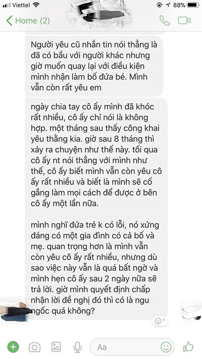 Người yêu cũ phũ phàng chia tay, 8 tháng sau yêu cầu tôi nối lại tình xưa và chấp nhận đứa bé trong bụng cô ấy - Ảnh 1.
